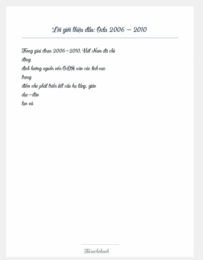 Trích đoạn Oda 2006 - 2010