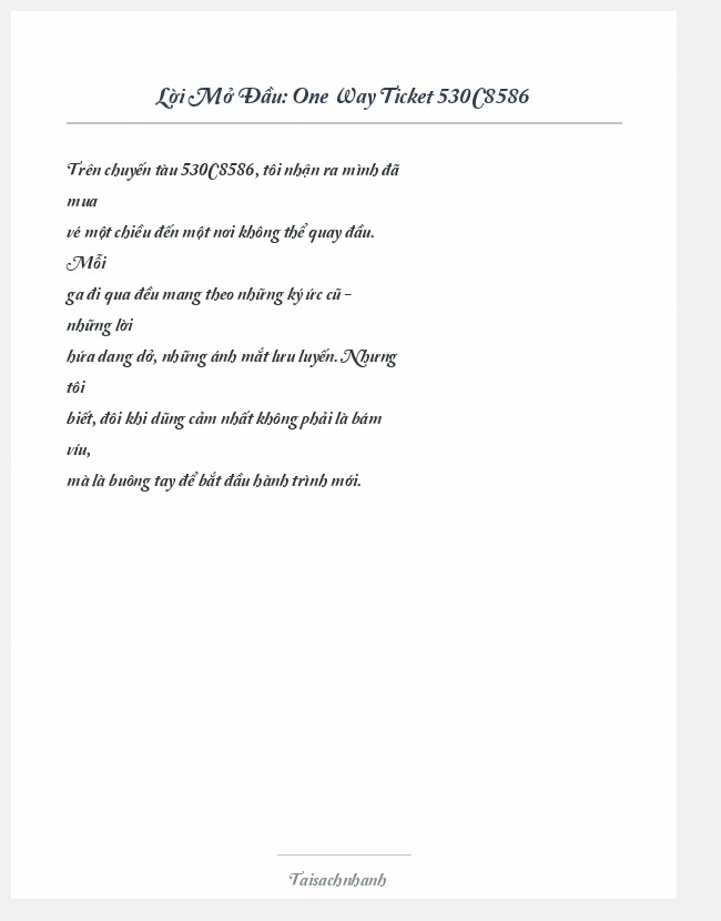 Trích đoạn One Way Ticket 530C8586