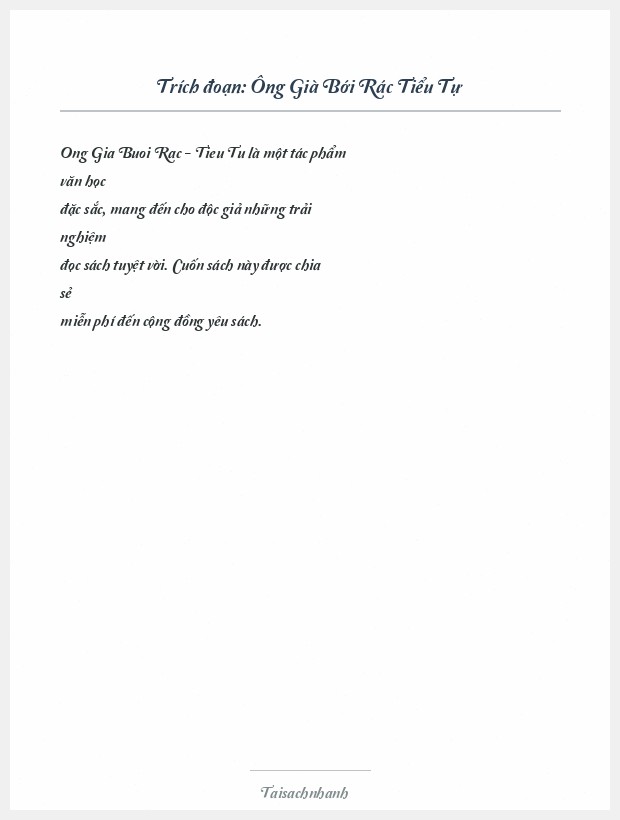 Trích đoạn Ông Già Bới Rác Tiểu Tự