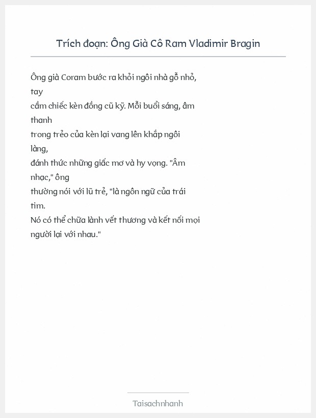 Trích đoạn Ông Già Cô Ram Vladimir Bragin