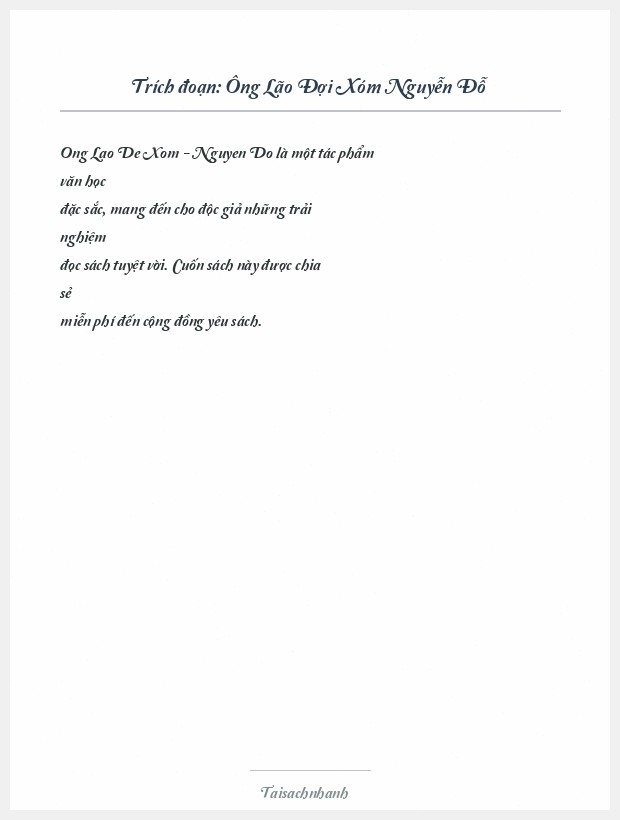 Trích đoạn Ông Lão Đợi Xóm Nguyễn Đỗ