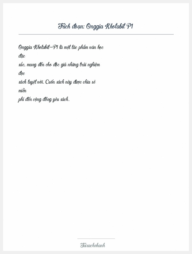 Trích đoạn Onggia Khotabit P1