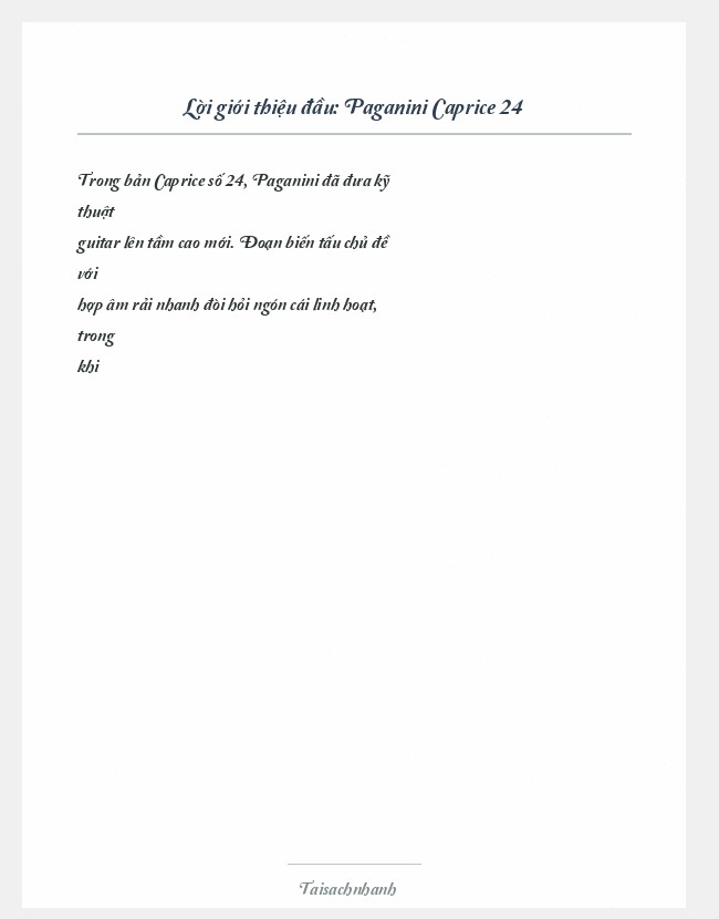 Trích đoạn Paganini Caprice 24