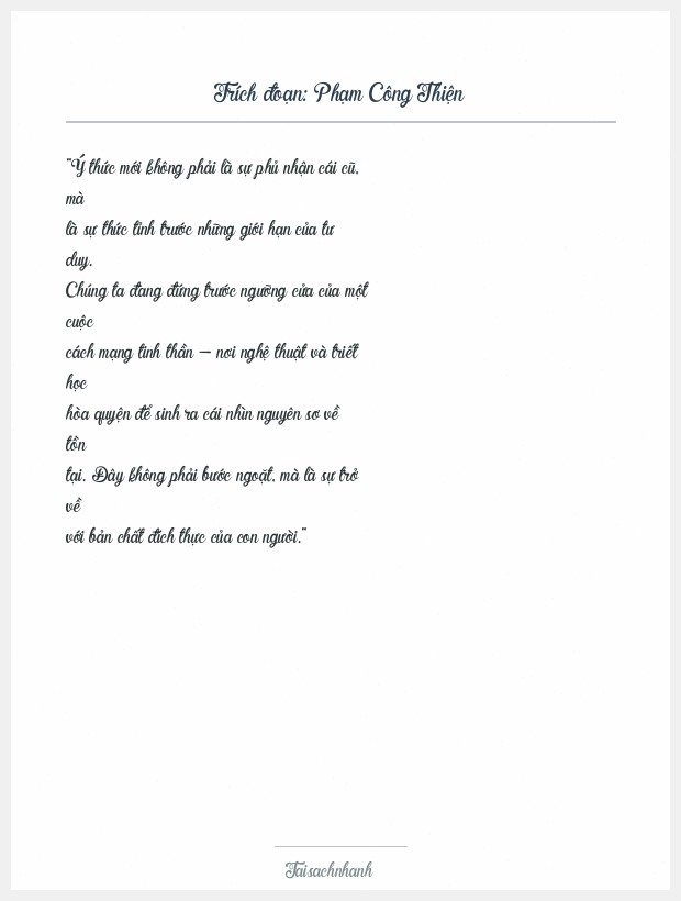 Trích đoạn Phạm Công Thiện