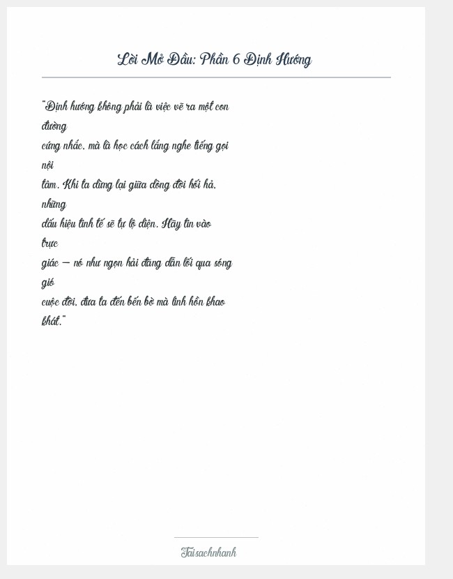 Trích đoạn Phần 6 Định Hướng
