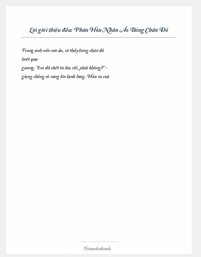 Trích đoạn Phán Hôn Nhân Ảo Bóng Chân Đỏ