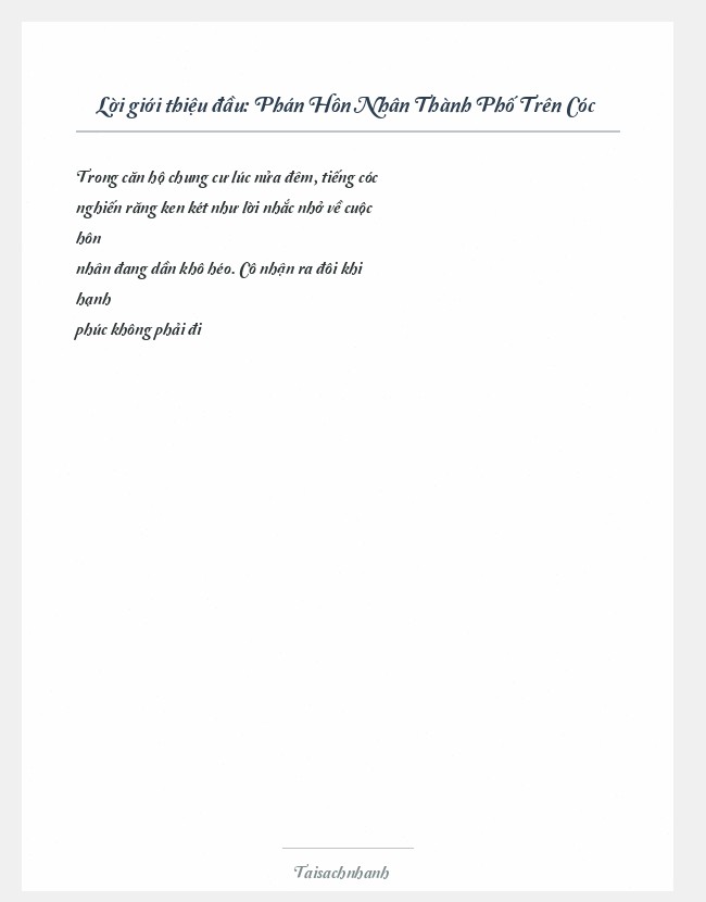 Trích đoạn Phán Hôn Nhân Thành Phố Trên Cóc