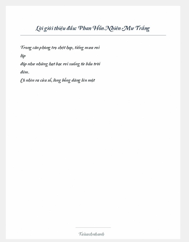 Trích đoạn Phan Hồn Nhiên Mư Trắng