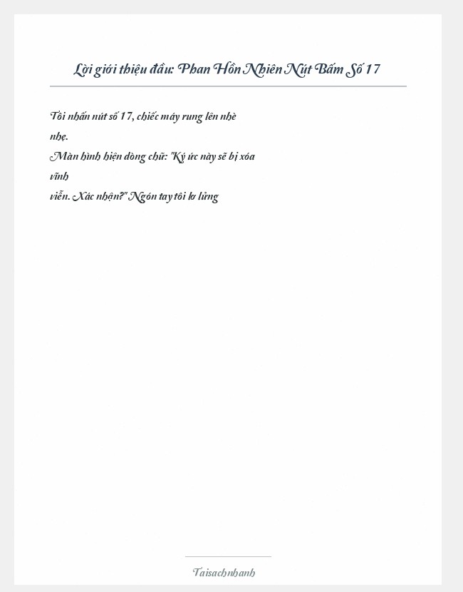 Trích đoạn Phan Hồn Nhiên Nút Bấm Số 17