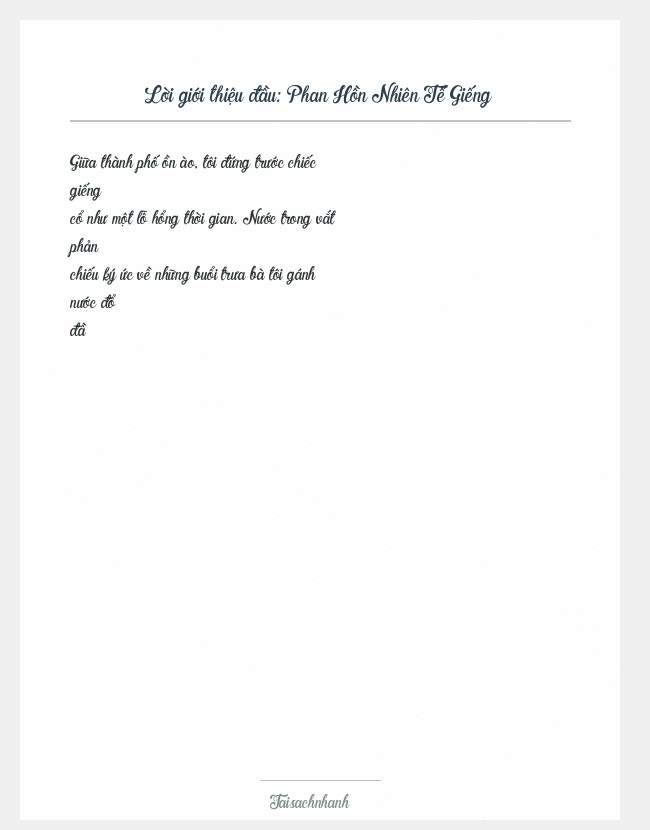 Trích đoạn Phan Hồn Nhiên Tế Giếng