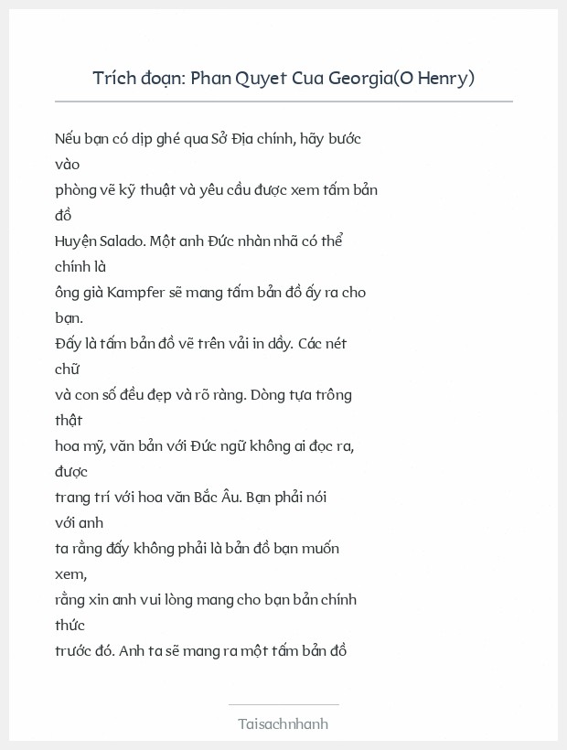 Trích đoạn Phan Quyet Cua Georgia(O Henry)