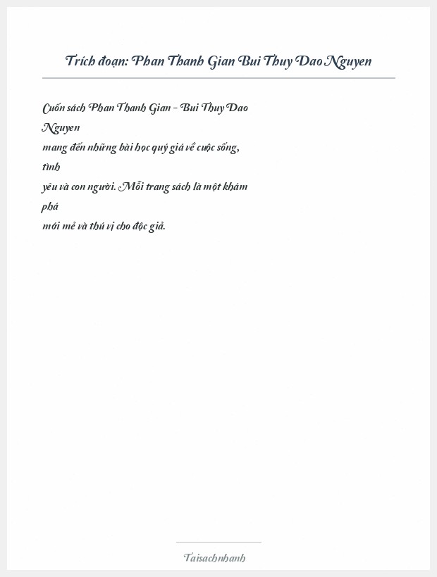 Trích đoạn Phan Thanh Gian Bui Thuy Dao Nguyen