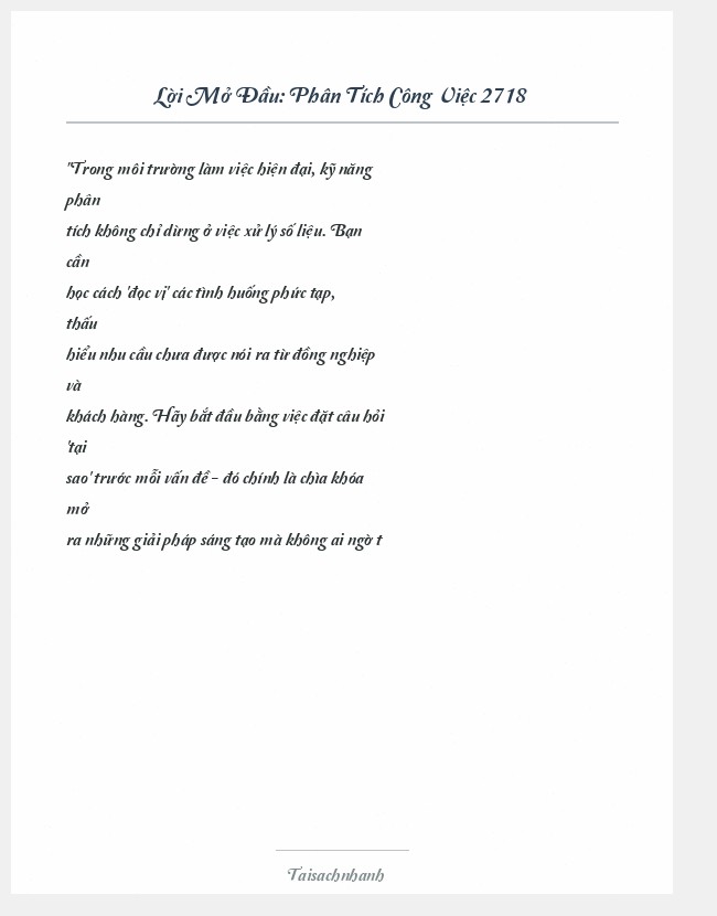 Trích đoạn Phân Tích Công Việc 2718