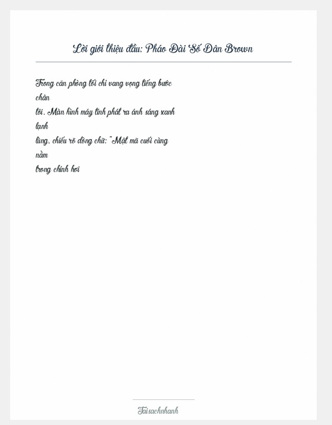 Trích đoạn Pháo Đài Số Dân Brown