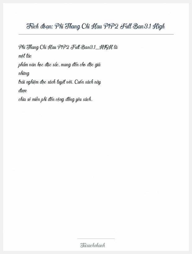 Trích đoạn Phi Thang Chi Hau P1P2 Full Ban3.1 High