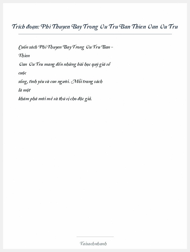 Trích đoạn Phi Thuyen Bay Trong Vu Tru Ban Thien Van Vu Tru