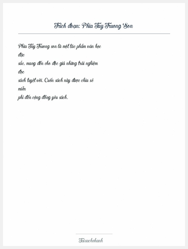 Trích đoạn Phia Tay Truong Son