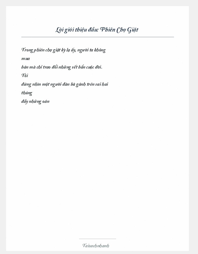 Trích đoạn Phiên Chợ Giặt