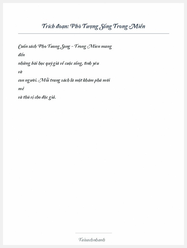 Trích đoạn Phò Tượng Sống Trong Miền