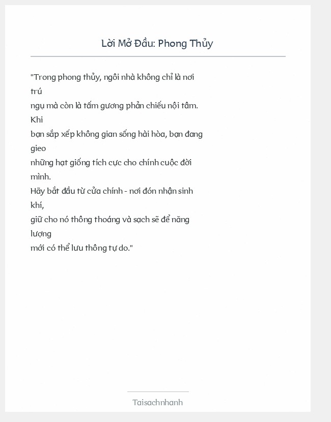 Trích đoạn Phong Thủy