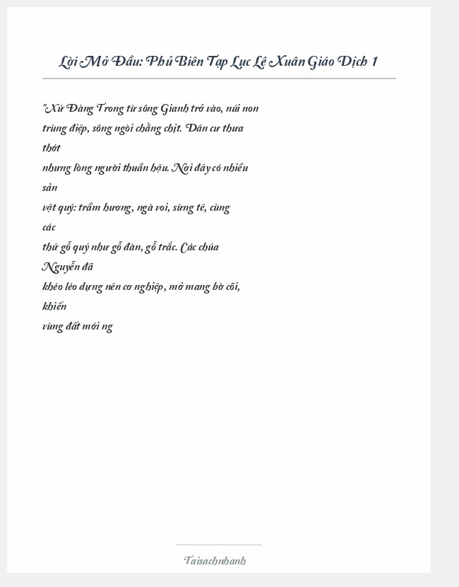 Trích đoạn Phủ Biên Tạp Lục Lê Xuân Giáo Dịch 1