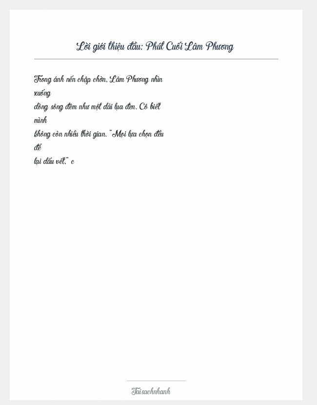 Trích đoạn Phút Cuối Lâm Phương