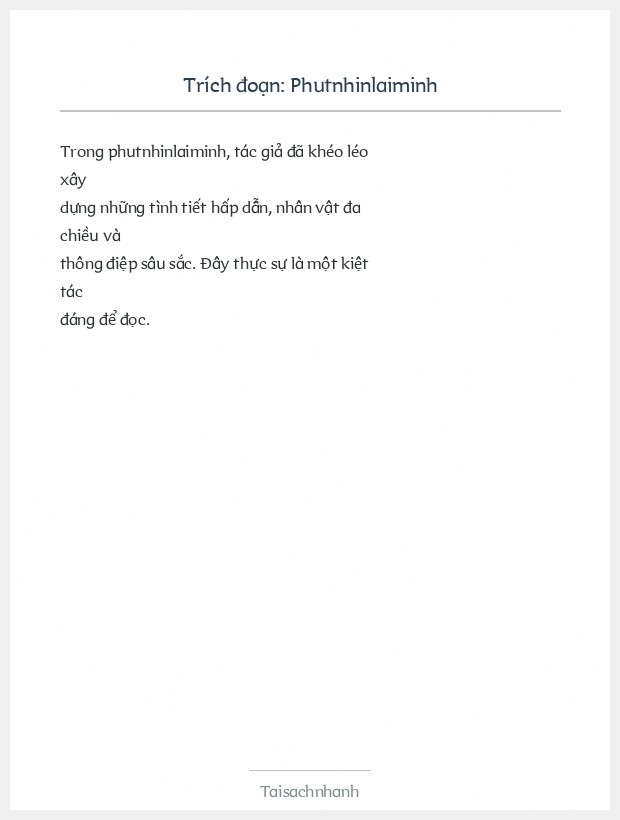 Trích đoạn Phutnhinlaiminh