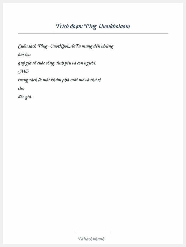 Trích đoạn Ping Vuotkhoiaotu