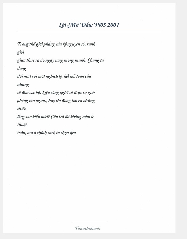 Trích đoạn Pl05 2001