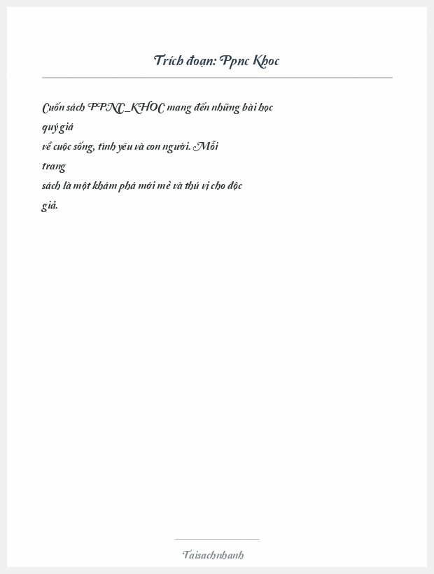 Trích đoạn Ppnc Khoc