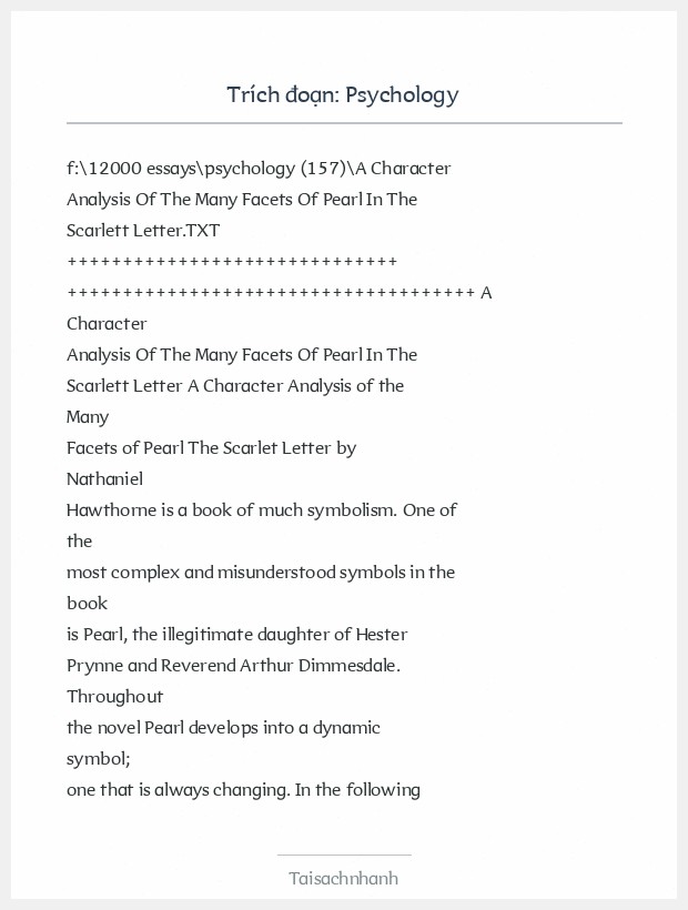 Trích đoạn Psychology