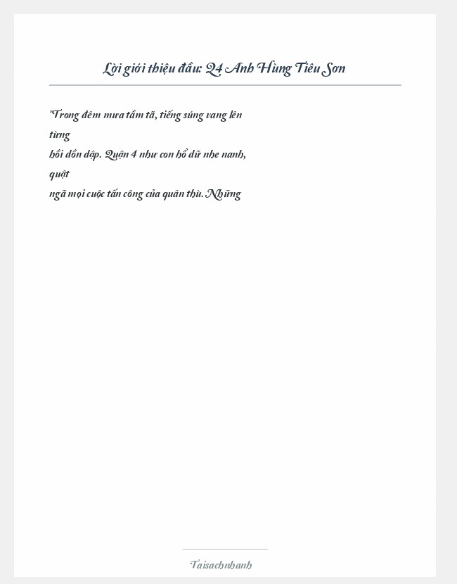Trích đoạn Q4 Anh Hùng Tiêu Sơn