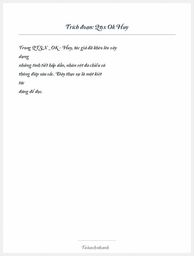 Trích đoạn Qtsx Ok Huy