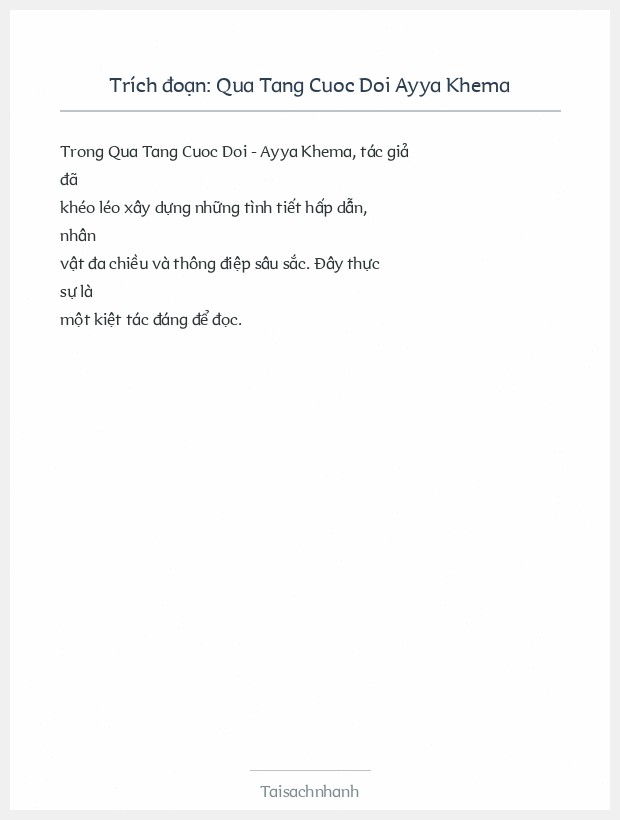 Trích đoạn Qua Tang Cuoc Doi Ayya Khema