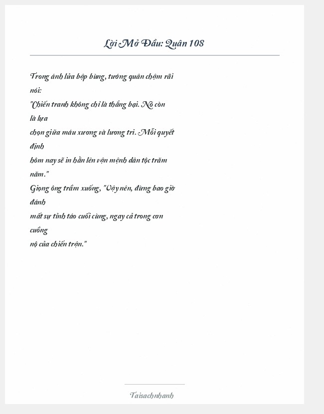 Trích đoạn Quân 108