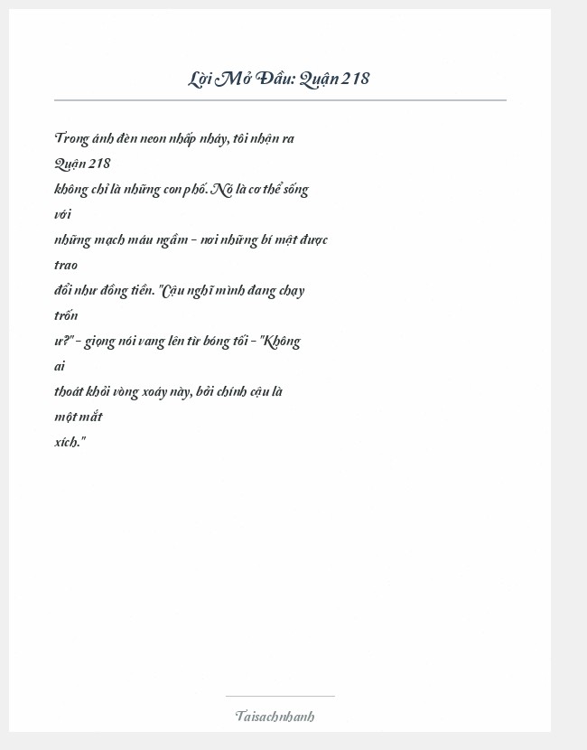 Trích đoạn Quận 218