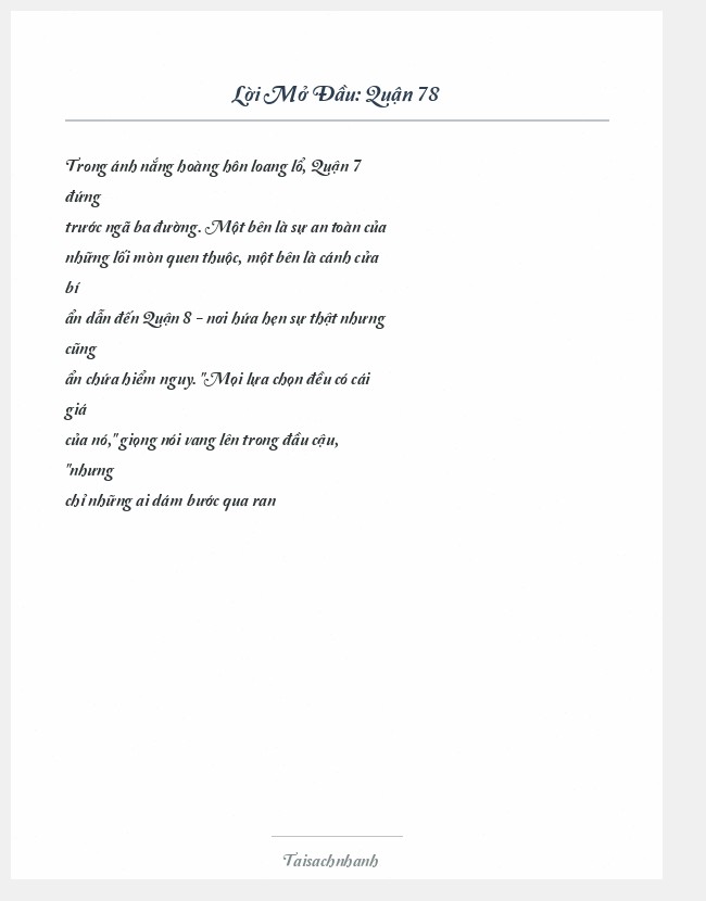 Trích đoạn Quận 78