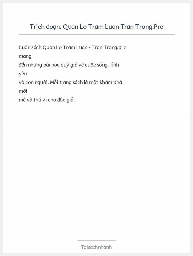 Trích đoạn Quan Lo Tram Luan Tran Trong.Prc