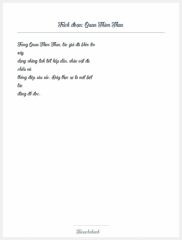 Trích đoạn Quan Thien Than