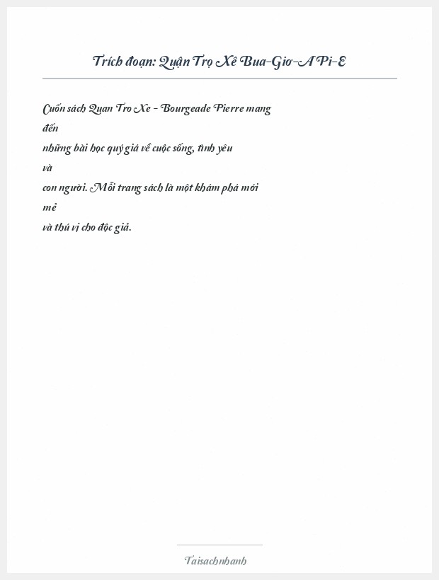 Trích đoạn Quận Trọ Xê Bua-Giơ-A Pi-E