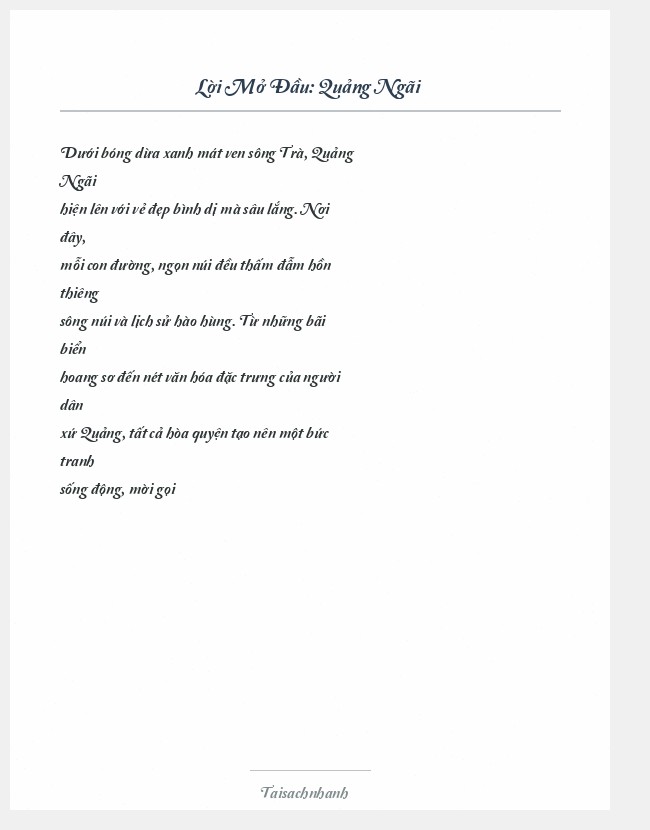 Trích đoạn Quảng Ngãi