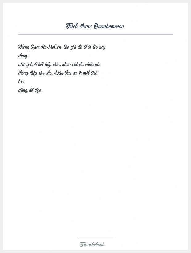 Trích đoạn Quanhemecon