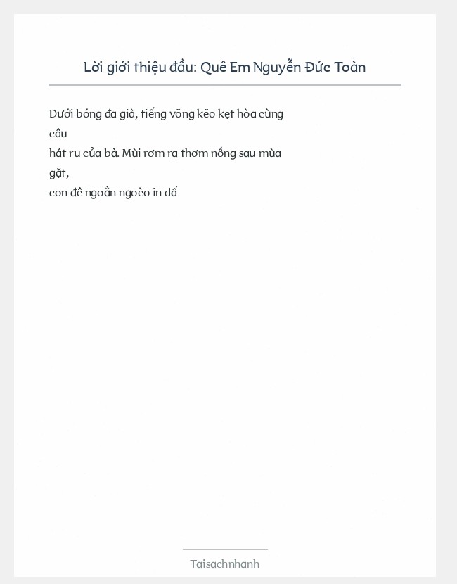 Trích đoạn Quê Em Nguyễn Đức Toàn