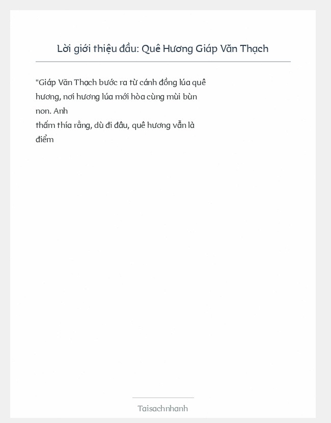 Trích đoạn Quê Hương Giáp Văn Thạch