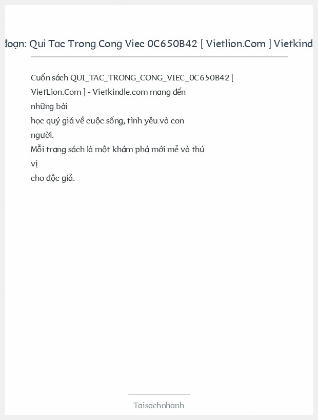 Trích đoạn Qui Tac Trong Cong Viec 0C650B42 [ Vietlion.Com ] Vietkindle.Com