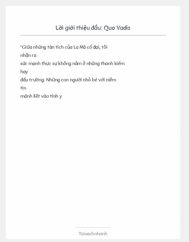 Trích đoạn Quo Vadis