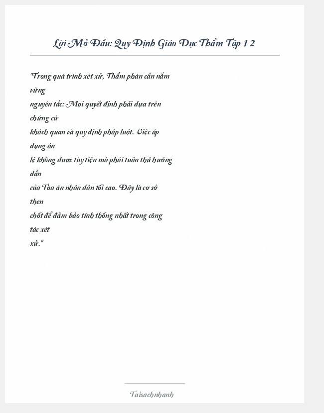Trích đoạn Quy Định Giáo Dục Thẩm Tập 1 2