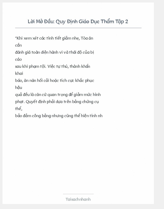 Trích đoạn Quy Định Giáo Dục Thẩm Tập 2