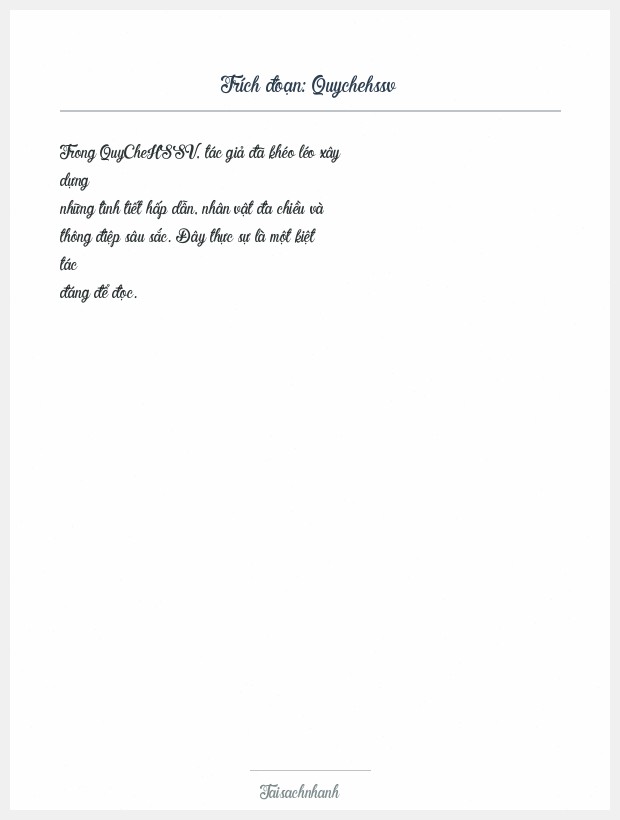 Trích đoạn Quychehssv