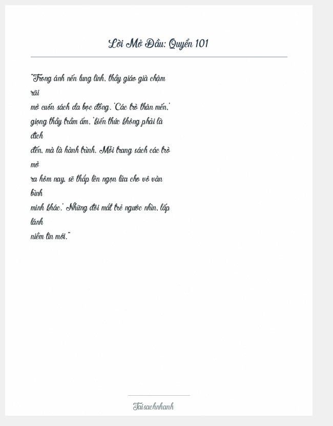 Trích đoạn Quyển 101